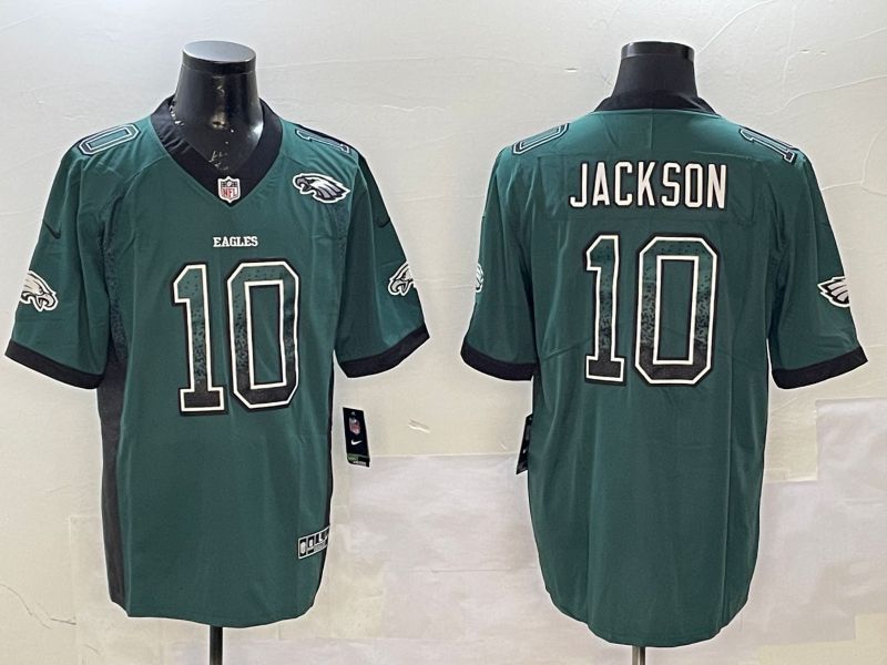 Men Philadelphia Eagles #10 Jackson Green 2025 Nike Drift Fashion Color Rush Limited NFL Jersey style 5->philadelphia eagles->NFL Jersey